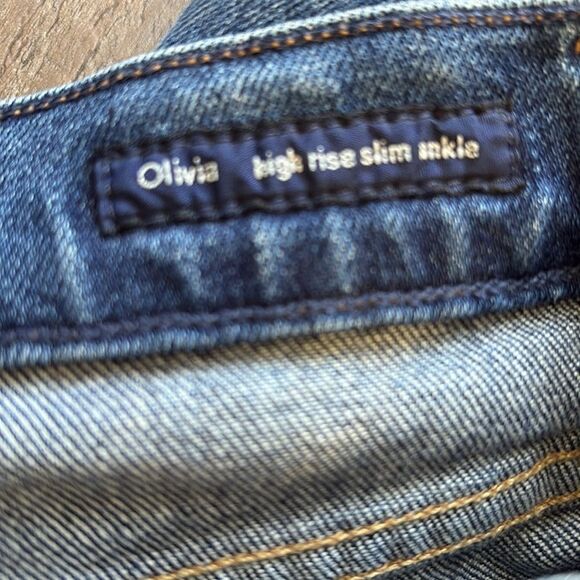 Citizens Of Humanity Olivia High Rise Slim Ankle Denim Jeans Exposed Button Fly - Picture 6 of 9